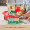 Fisher-Price 9 aydan büyük bebekler ile yürüme çağındaki çocuklar için 2 ahşap parçadan oluşan gelişime yardımcı Ahşap Ağaçev Top Kaydırağı, HXT92