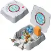Jurassic World Duyusal Oyun Seti, katlanabilir çantada 8 mini figür, model kili ve döndürülebilir çark, JKG89