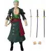 Anime Heroes Tek Parça Figürler Roronoa Zoro Aksiyon Figürü, Değiştirilebilir Kollar ve Yüzler ile Mafsallı Zoro Anime Figürü, Bandai Tek Parça Aksiyon Figürleri Korsan Oyuncakları Serisi, 17 cm