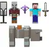 8 cmlik koleksiyona uygun Mattel Minecraft Köy Baskını Paketi, Steve dahil 3 aksiyon figürü ve aksesuarlar, JJT18