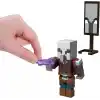 8 cmlik koleksiyona uygun Mattel Minecraft Köy Baskını Paketi, Steve dahil 3 aksiyon figürü ve aksesuarlar, JJT18