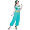 Disney Kadın Jasmine Deluxe Yetişkin Kostümü, Turkuaz, Turkuaz, M (8-10)