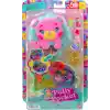 Polly Pocket bebekler ve oyun seti, Işıltılı Ada taşınabilir mini oyun seti, 1 mikro deniz kızı bebek, okyanus canlıları ve temaya uygun aksesuarlar, JCB16