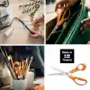 Fiskars El sanatları, dikiş ve ofis işleri için evrensel makas, Klasik, Uzunluk: 21 cm, Sağ elini kullananlar için, Turuncu, 1005148