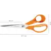 Fiskars El sanatları, dikiş ve ofis işleri için evrensel makas, Klasik, Uzunluk: 21 cm, Sağ elini kullananlar için, Turuncu, 1005148
