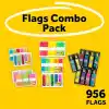 Post-it Bayraklar ve Sekmeler Değer Paketi, Ultimate Business ve Study Pack, 956 Organizasyon için Çeşitli Bayraklar (683-AVP-SIOC)