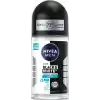 NIVEA MEN Erkek Roll On Deodorant Black&White Invisible Fresh 50 ml,72 Saat Anti-perspirant Terleme ve Ter Kokusuna Karşı Koruma,Giysilerde Leke Karşıtı,Erkeksi Koku,Etil Alkol İçermez