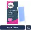 Veet Professional Hassas Ciltler İçin Ağda Bandı, Bacak Ve Vücut Bölgesi, 40lı Süper Fırsat Paketi, Ağda Bandı