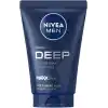 NIVEA MEN Erkek Yüz ve Sakal Temizleme Jeli Deep Dimension 100 ml,Nemlendirici,Yağ Arındırıcı,Aktif Karbon,Gün Boyu Ferahlık
