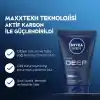 NIVEA MEN Erkek Yüz ve Sakal Temizleme Jeli Deep Dimension 100 ml,Nemlendirici,Yağ Arındırıcı,Aktif Karbon,Gün Boyu Ferahlık