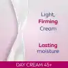 NIVEA Kırışıklık Karşıtı + Sıkılaştırıcı Krem Yaş 45+ (50 ml), Yaşa Özel Yüz Bakım Kremi, Kayısı Çekirdeği ve Shea Yağı ile Yoğun Cilt Bakım, UV Filtresi ile Güneş Koruması