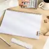 A4 Spiralli Karton Kapak 2’li Set Noktalı Okul Defteri 80 yaprak, Ders Programlı Mavi Kahve Kalpler