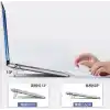 2li Paket Ayarlanabilir Laptop Standı - 2 Kademeli Ergonomik Yükseltici, Katlanabilir Taşınabilir Notebook Tutucu, Kaymaz Silikon Pedli Hafif Dizüstü Bilgisayar Standı
