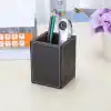 Xspring PU Deri Kare Kalemlik, Kalem Bardakları Masa Aksesuarları Düzenleyici, Ofis Kırtasiye Malzemeleri Düzenleyici, Kalem Düzenleyici, Ofis Malzemeleri Organize için Kalem Tutucu Kupası, Kahverengi