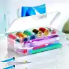 Şeffaf Plastik Bölmeli Çift Taraflı Hobi Dikiş Iğne Kutusu Düzenleyici Arduino Balıkçı Malzeme Saklama Organizer (1)