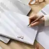 A4 Spiralli Karton Kapak 2’li Set Noktalı Okul Defteri 80 yaprak, Ders Programlı Pembe Puantiye