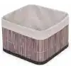 Deconox Bambu Çok Amaçlı Saklama Kutusu Düzenleyici Kare Organizer, Dekoratif Bambu Düzenleyici GRİ (20x20x13cm) (4 ADET)