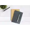 Fark Tanıtım 2li Çizgili Defter, A5 Boyut (15x21 cm), 60 Yaprak, 90gr. Ivory Kağıt, Siyah ve Kraft Kapaklar, Ofis İçin İdeal, Planlayıcı (Çizgili)
