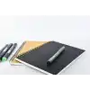 Fark Tanıtım 2li Çizgili Defter, A5 Boyut (15x21 cm), 60 Yaprak, 90gr. Ivory Kağıt, Siyah ve Kraft Kapaklar, Ofis İçin İdeal, Planlayıcı (Çizgili)