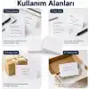 200 Adet 7 x 10 cm Boş Not Kartı – 200 Gr Kalın 1. Hamur Beyaz Kâğıt – Ders Çalışma, Hediye Notu, Paket İçi Teşekkür ve Hatırlatma Kartı
