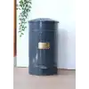 PASLANMAZ GALVANİZ METAL 30 LİTRE PEDALLI ÇÖP KOVASI (ANTRASİT)