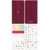 Matt Notebook 2027 Yılı Haftalık Keten 9x17 cm Cep Ajandası 12 Aylık Bordo