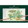 Faber-Castell Pitt Pastel Boya Kalemi, 60 Renk, Yüksek Pigment, Solmaya Dirençli, Fırça ve Parmakla Dağılabilir, Yuvarlak Gövde