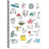 Keskin Color Hisli Şeyler A4 Kareli Spiralli Stickerli Defter Gözüm Yükseklerde