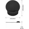 ComfiPad Bilek Destekli Konfor Kaymaz Ergonomik Mouse Pad Siyah Siyah