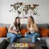 Colorfull Worlds, Çok Katmanlı 3D Ahşap Dünya Haritası, Seyahat Haritası Devletleri ve Başkentleri, Yeni Ev İçin Duvar Dekoru, Gezginler İçin Hediye, Ofis Dekoru, Doğum Günü Hediyesi, Oturma Odası