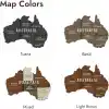 Colorfull Worlds, Çok Katmanlı 3D Ahşap Dünya Haritası, Seyahat Haritası Devletleri ve Başkentleri, Yeni Ev İçin Duvar Dekoru, Gezginler İçin Hediye, Ofis Dekoru, Doğum Günü Hediyesi, Oturma Odası