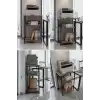 Yazıcı Sehpası 3 Katlı Çok Amaçlı Raf Metal Ayaklı Printer Stand Ofis Ev Düzenleyici Kahverengi