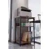 Yazıcı Sehpası 3 Katlı Çok Amaçlı Raf Metal Ayaklı Printer Stand Ofis Ev Düzenleyici Kahverengi