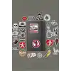 Punk Rock Metal Sticker Paketi/Bullet Journal Defter Çıkartma Ajanda Laptop Etiket, 568476168798466