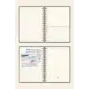 PAPERORA A5 Spiralli Sert Kapak Keten Kareli Tarihsiz Not Defteri Lacivert