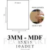 3 mm 15x15 MDF Plaka (10 ADET) - Hobi, Maket, Ahşap El Sanatları İçin Uygun (10`lu Paket)