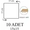 3 mm 15x15 MDF Plaka (10 ADET) - Hobi, Maket, Ahşap El Sanatları İçin Uygun (10`lu Paket)