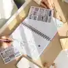 17x24 Spiralli Lastikli Sert Kapak Noktalı Not Defteri - Dağ