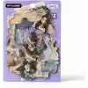 Vintage Kız Figürlü Şeffaf Scrapbook Sticker Seti 20 Parça