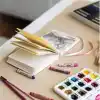 12x12 cm Sert Kapak 80 Yaprak 140 gr. Eskiz Defteri - Sketch Book - Lila