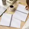 A5 Spiralli Karton Kapak 2’li Set Noktalı Okul Defteri 80 yaprak, Ders Programlı Krem Yeşil Puantiye