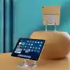 360 Derece Dönebilir Laptop ve Tablet Standı – Paslanmaz Çelik, Ayarlanabilir Yükseklik, Katlanabilir Masaüstü Bilgisayar Standı, iPad ve MacBook Uyumlu Ergonomik Raf-Dizüstü Pc (Tablet Standı)