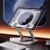 360 Derece Dönebilir Laptop ve Tablet Standı – Paslanmaz Çelik, Ayarlanabilir Yükseklik, Katlanabilir Masaüstü Bilgisayar Standı, iPad ve MacBook Uyumlu Ergonomik Raf-Dizüstü Pc (Tablet Standı)