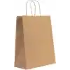 Gizpak Kraft Burgu Saplı Çanta 22X26X12Cm 50 Adet