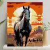 Palmiye Hobi Sanat Sayılarla Boyama Tuval Seti Fırça Boya Dahil (Çıtalı) 40x50 CM - Siyah İnci