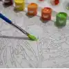Palmiye Hobi Sanat Sayılarla Boyama Tuval Seti Fırça Boya Dahil (Çıtalı) 40x50 CM - Siyah İnci