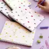 A5 Spiralli Karton Kapak 4lü Set Çizgili Okul Defteri 80 yaprak - Ders Programlı Krem Meyveler