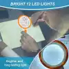 Nazano 12 LED Işıklı Büyüteç, 30X Çift Cam Lens Elde Taşınabilir Aydınlatmalı Büyüteç Okuma Büyüteç, Yaşlılar için Oku, Madeni Paralar, Pullar, Harita, Muayene, Makula Dejenerasyonu (Turuncu)