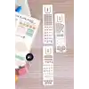 Postermanya Planner Bullet Journal Çizim Şablonu Seti, 3 Adet Günlük Ajanda Çizim Cetveli, Planlayıcı Stencil