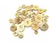 Tahta Düğme,Ahşap, 2 Delik Yazı Model, Doğal Ahşap, Zeytin Ağacı,100 Adet 25mm-40L Düğme